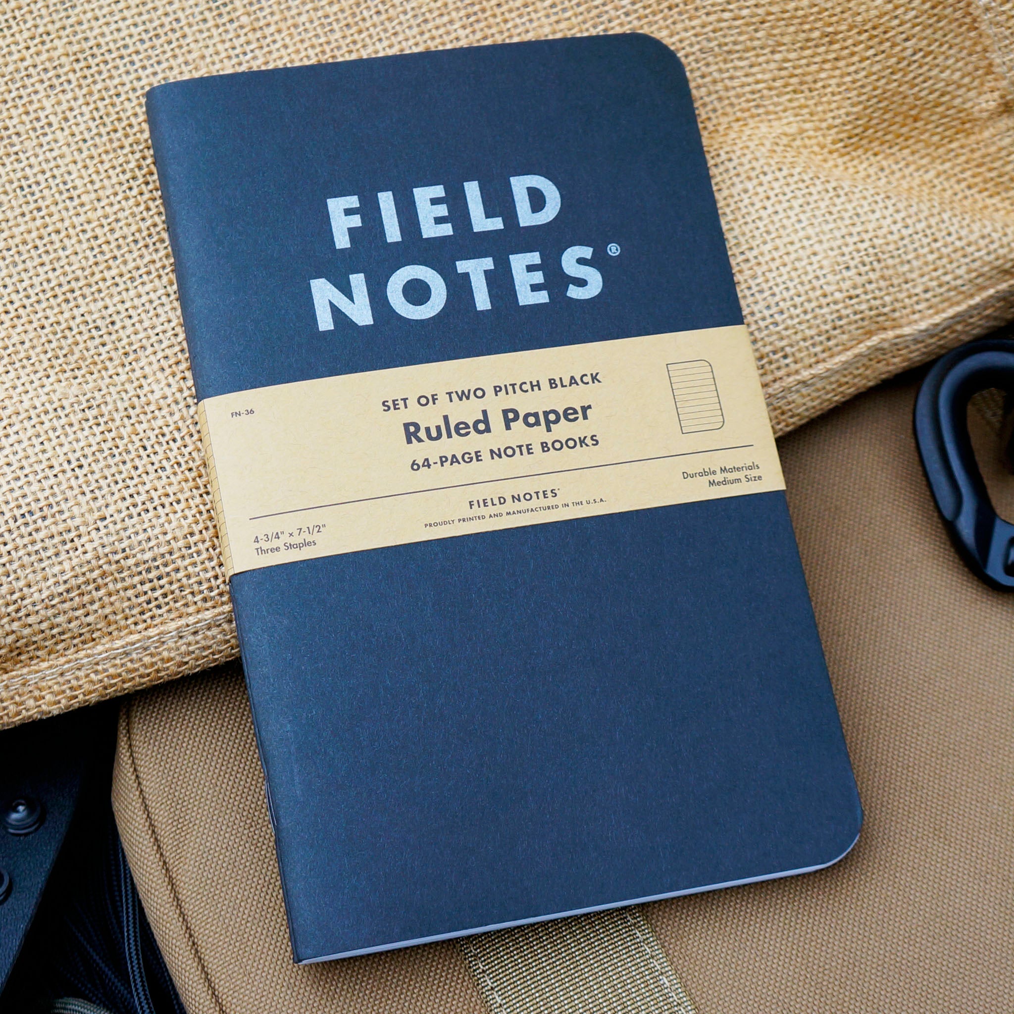 Field Notes - Pitch Black Ruled 2-Pack image 0