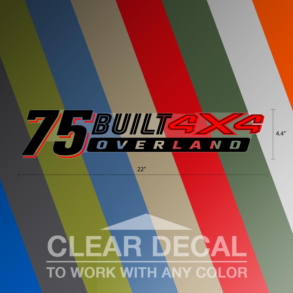 75Built 4x4 Overland Decal