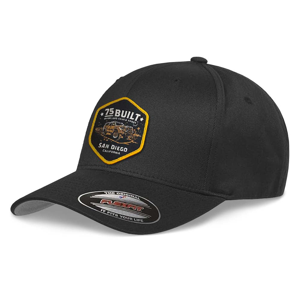 FLEXFIT® Black Cap - 75Built Patch