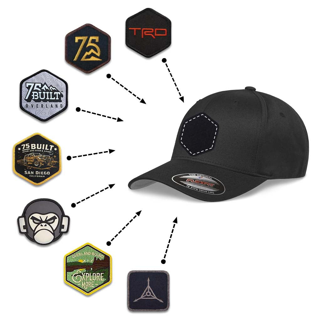 FLEXFIT® Black Cap - 75Built Patch