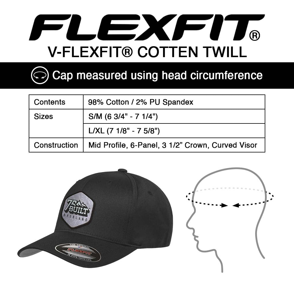 FLEXFIT® Black Cap - 75Built Patch