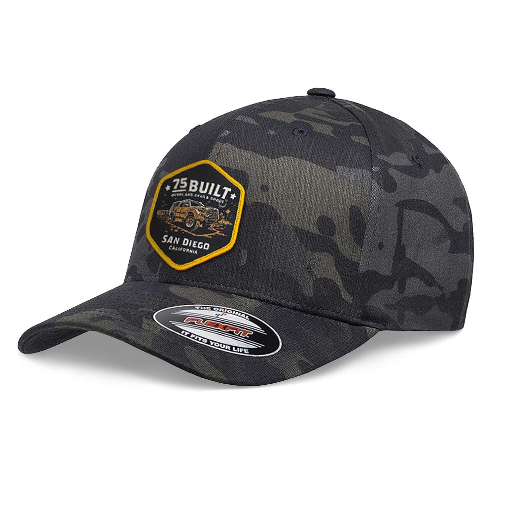 FLEXFIT® Black Multicam Cap - 75Built Patch