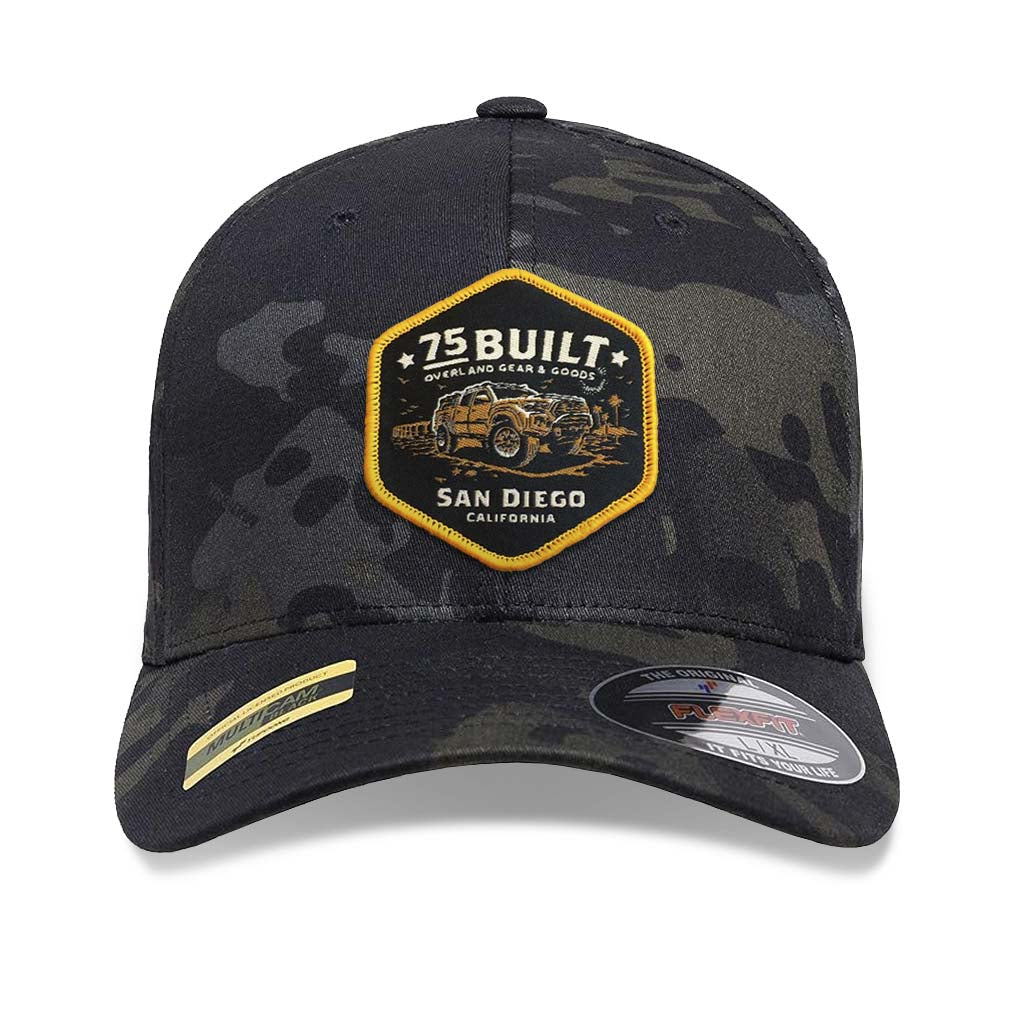 FLEXFIT® Black Multicam Cap - 75Built Patch
