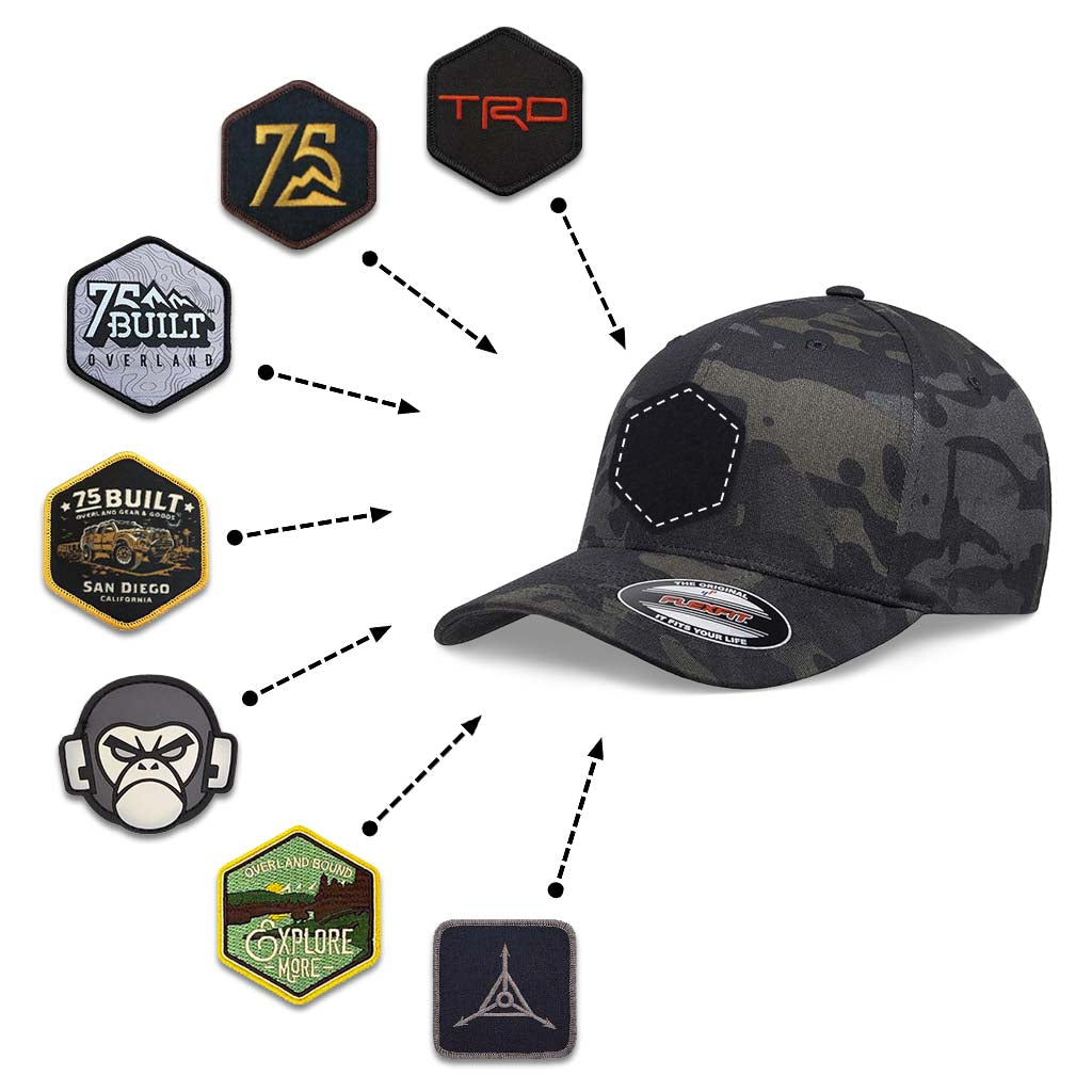 FLEXFIT® Black Multicam Cap - 75Built Patch