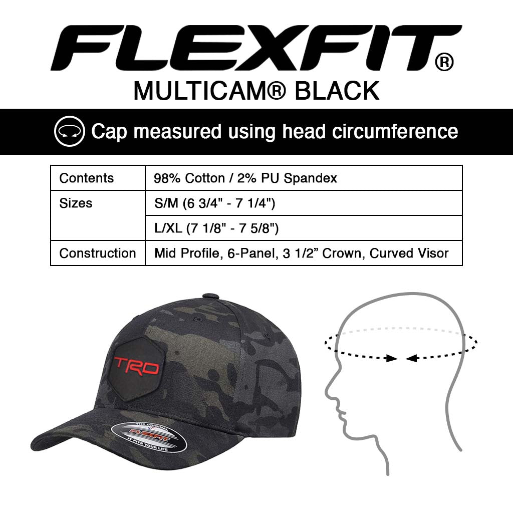 FLEXFIT® Black Multicam Cap - 75Built Patch