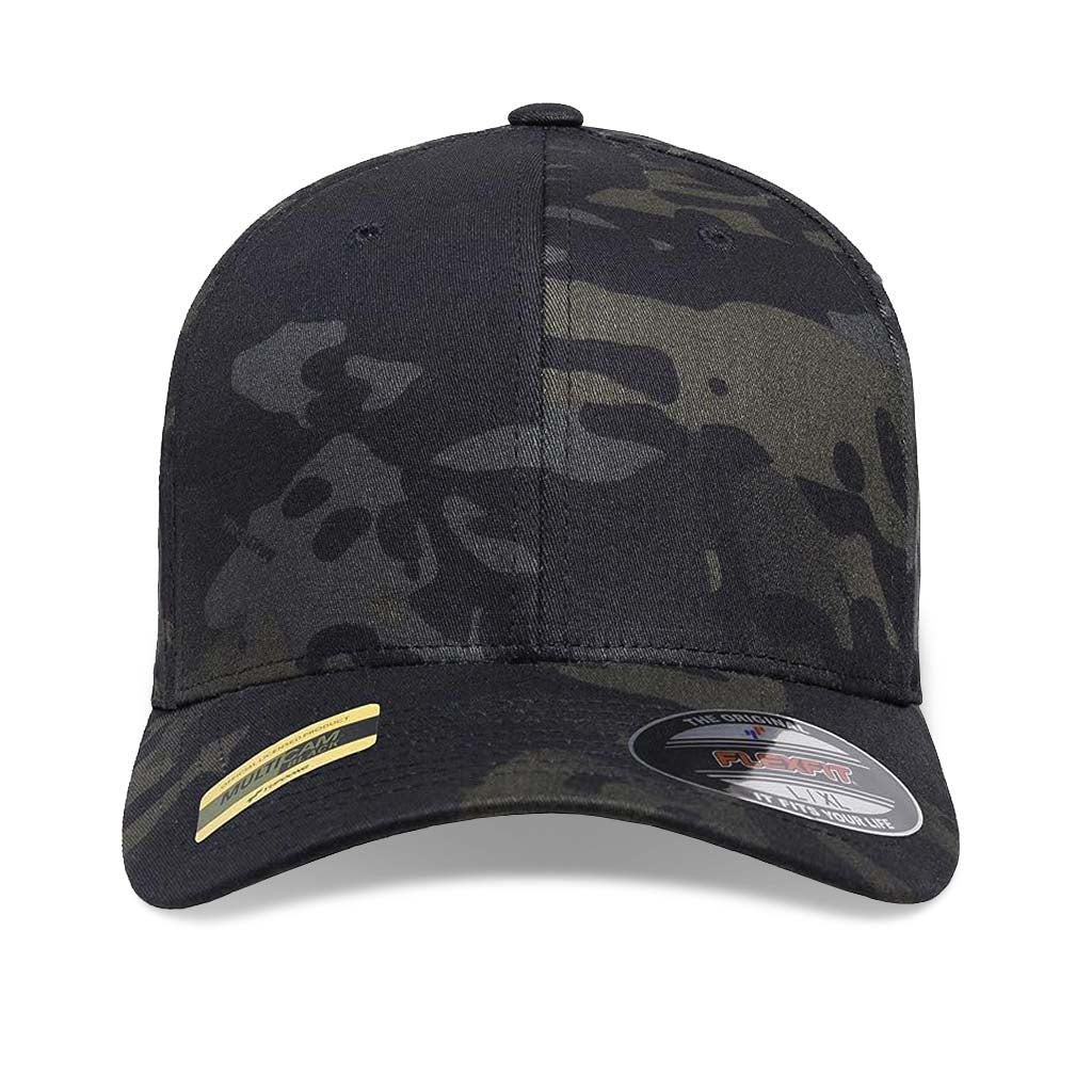 FLEXFIT® Black Multicam Cap - Plain