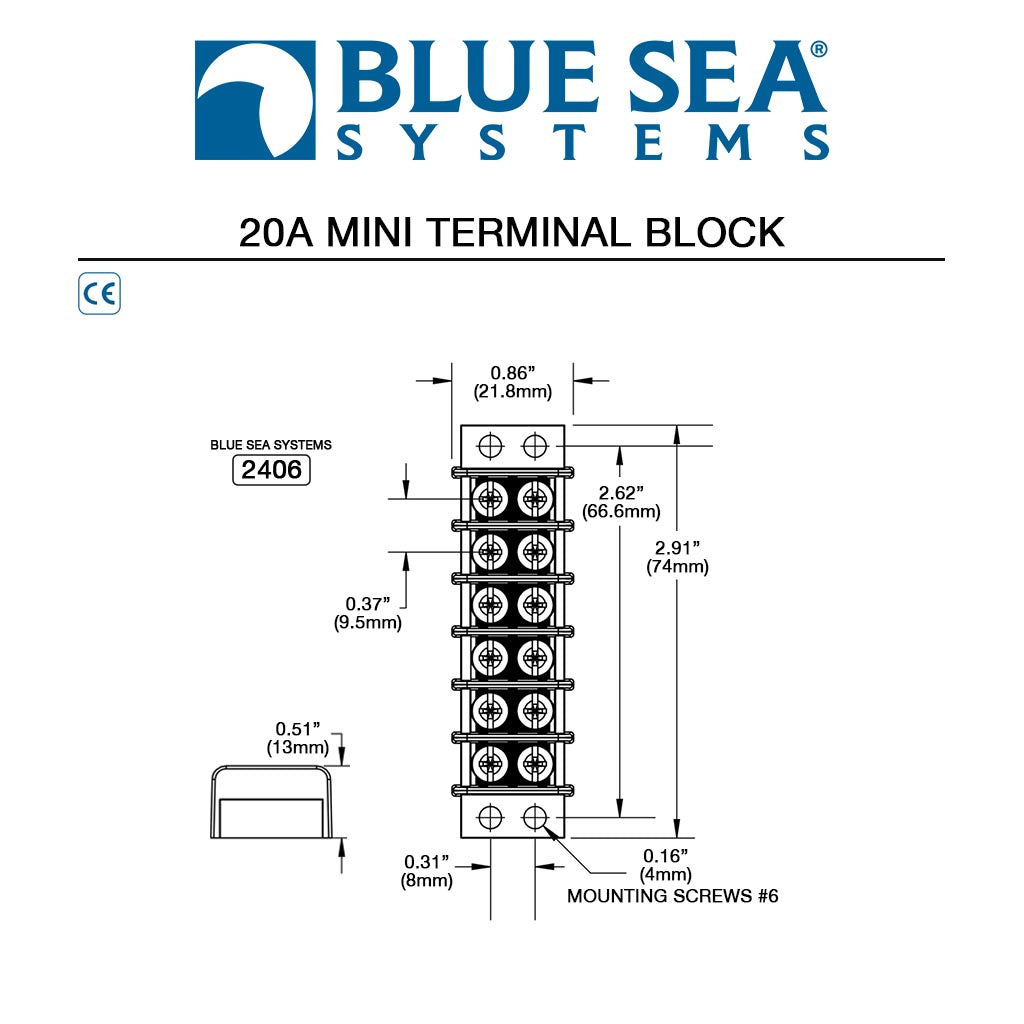 Blue Sea Mini 20A Terminal Block image 1