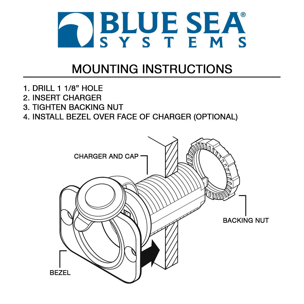 Blue Sea Dual 2.1A USB Charger Socket image 2
